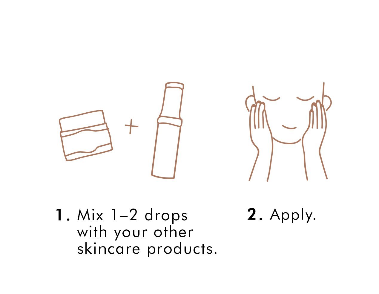 mix 1-2 drops with your other skin care products and apply